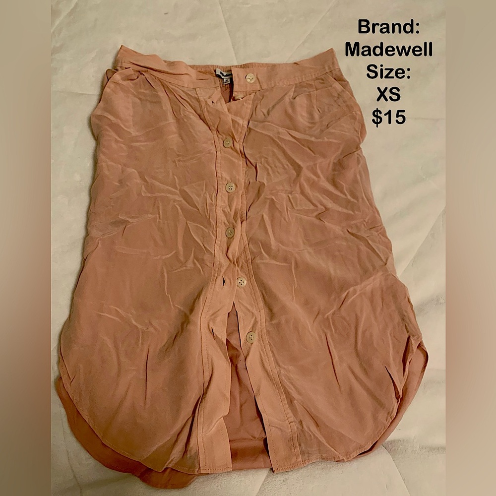 Madewell light pink mini skirt, Size XS